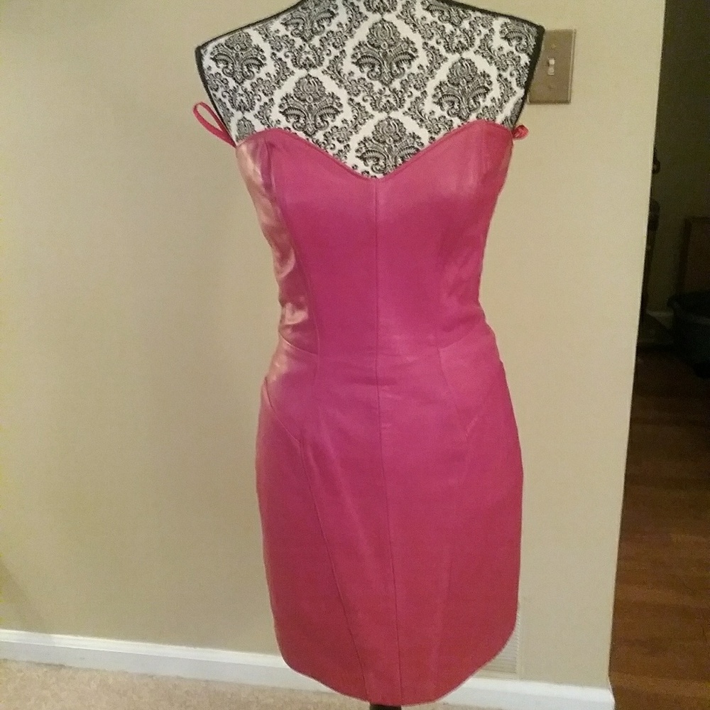 Red hot Leather dress